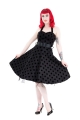 0211 Minnie Halter Dress in Black Velvet