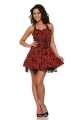 6733 Tartan Minidress in Red