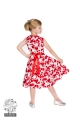 3342 Red Floral Dress For Kids