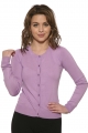 0202 Crewneck Cardigan in Lavender