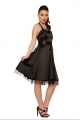 0211 Occasion Halter Dress in Black