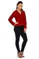 3157 Evaline Velveteen Jacket in Red