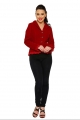 3157 Evaline Velveteen Jacket in Red