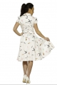 4160 Peggy Dress in White Beauty Salon Print