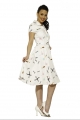 4160 Peggy Dress in White Beauty Salon Print