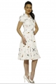 4160 Peggy Dress in White Beauty Salon Print