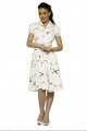 4160 Peggy Dress in White Beauty Salon Print