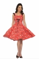 6672 Skull Baby Swing Dress in Hot Red