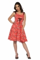 6672 Skull Baby Swing Dress in Hot Red