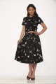 4153 Peggy Top and Holly Skirt in Black Beauty Salon Print Two Piece Set