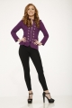 C6421 Purple Zipper Jacket