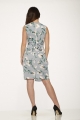 Y017345 Teal Gray Floral Dress