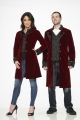 34030 Burgundy Velvet Coat