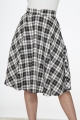 49280 Black White Plaid Skirt