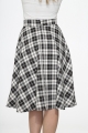 49280 Black White Plaid Skirt