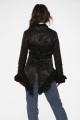 30110 Black Brocade Tailed Jacket