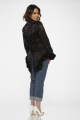 30110 Black Brocade Tailed Jacket