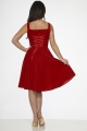 3087 Red Velvet Swing Dress