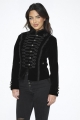 30150 Black Military Velvet Jacket