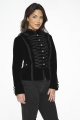 30150 Black Military Velvet Jacket