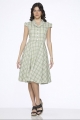 23262 Green Plaid Swing Dress