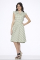 23262 Green Plaid Swing Dress