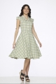 23262 Green Plaid Swing Dress