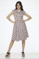 23263 Purple Plaid Swing Dress