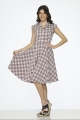 23263 Purple Plaid Swing Dress