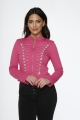 C6169 Hot Pink Military Jacket