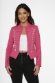 C6169 Hot Pink Military Jacket