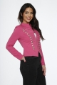 C6169 Hot Pink Military Jacket