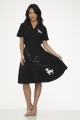 49370 Black White Poodle Skirt