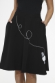 49370 Black White Poodle Skirt