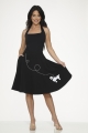 49370 Black White Poodle Skirt