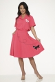 49372 Hot Pink Black Poodle Skirt