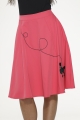 49372 Hot Pink Black Poodle Skirt