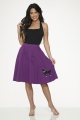 49373 Purple Black Poodle Skirt