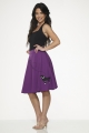 49373 Purple Black Poodle Skirt