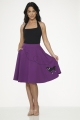 49373 Purple Black Poodle Skirt