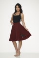 49375 Burgundy Black Poodle Skirt