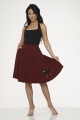 49375 Burgundy Black Poodle Skirt