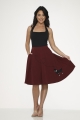 49375 Burgundy Black Poodle Skirt