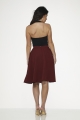 49375 Burgundy Black Poodle Skirt