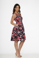 23800 Navy Red Rose Dress