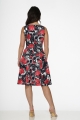 23800 Navy Red Rose Dress