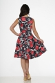 23800 Navy Red Rose Dress