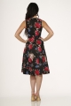 20351 Black Red Floral Dress