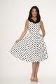 20430 White Black Polka Dot Dress