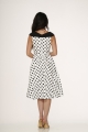 20430 White Black Polka Dot Dress